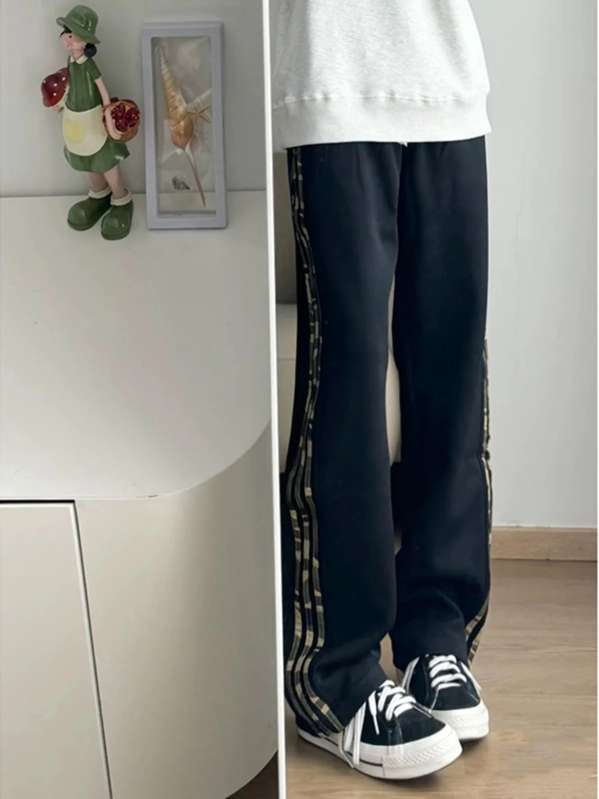 

Мужские спортивные брюки Bla Heavyweight с камуфляжным принтом и полосками, осенне-зимние, для высоких мужчин, удлиняющие ноги, свободные, повседневные, прямого кроя