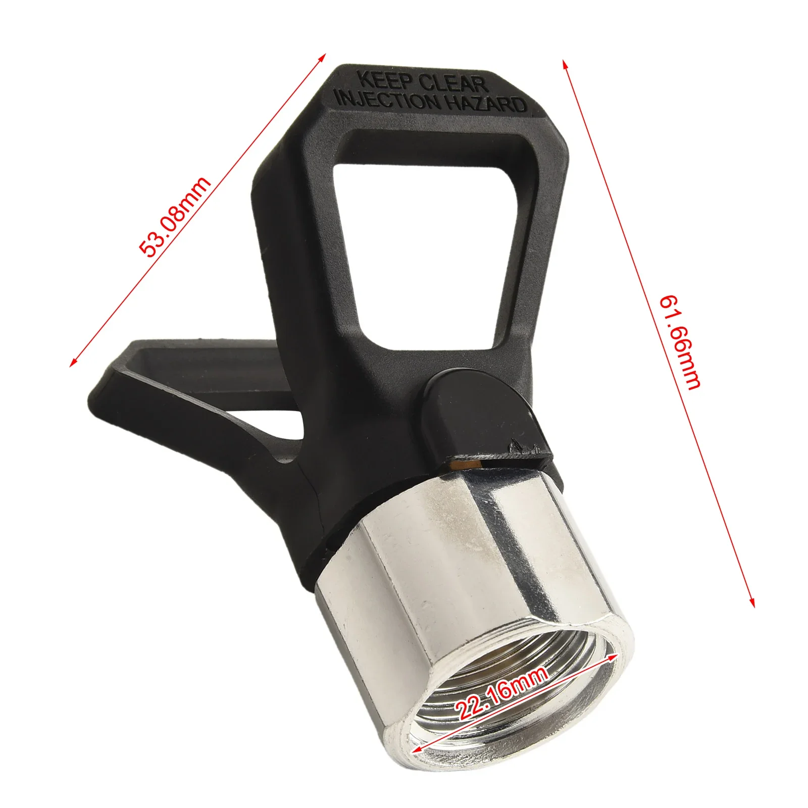 Airless Sprayer Nozzle Guard Distance 10.5mm Metal & Plastic Airless Sprayer Accessory Airless Sprayer Nozzle Guard Clear Thread