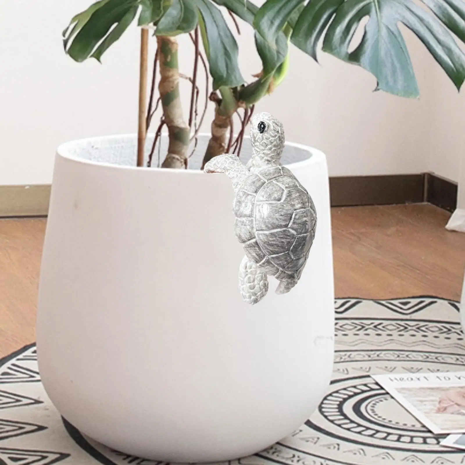 

Вешалка для горшка с растениями, фигурка черепахи, декоративный орнамент, декор, подвесная статуя для забора, аквариума, балконы, уличный газон