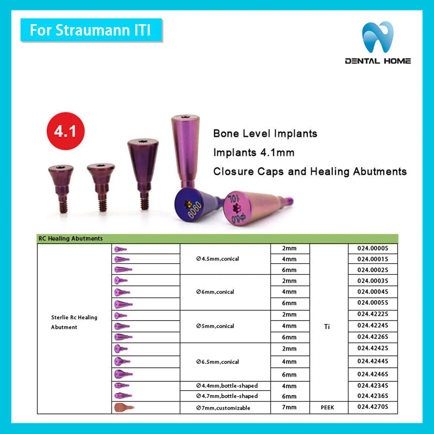 OEING For Straumann ITI Healing Abutment-RC Equipment Parts