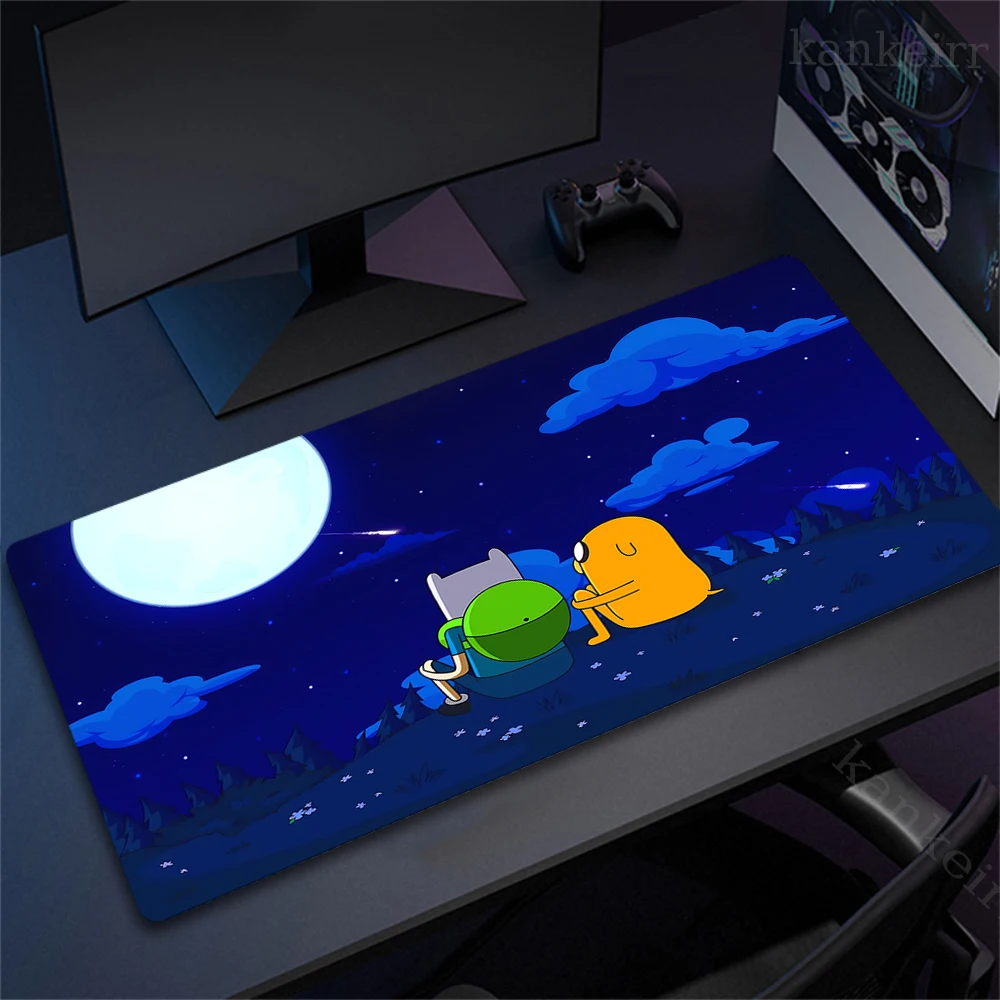 Adventure Time Cartoon Mouse Pad Gaming Mousepad Anime Speed Desk Mat Laptop Gaming Mats For Office Carpet Lockrand Desk Mat Xxl