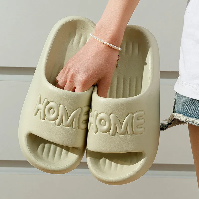 

Summer slippers for men and women thick soled indoor home bathroom shower non slip household cool slippers
