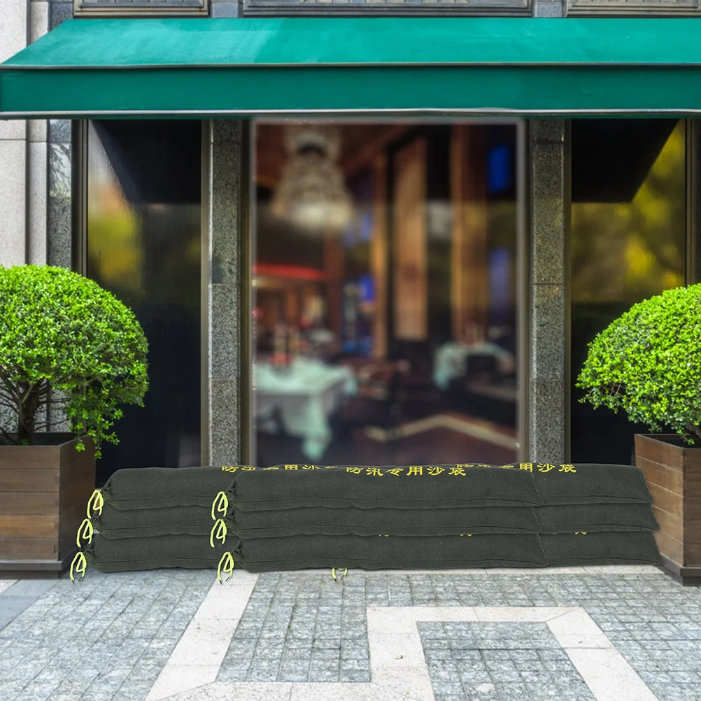 Bolsas de arena para Control de inundaciones, sacos antiinundaciones de lona impermeables de alta resistencia para protección contra inundaciones, uso exterior, bolsas de arena vacías, 2 uds.