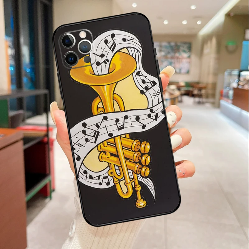 Custodia per violino pianoforte per iPhone 17 Air 16 15 13 11 12 14 Pro Max mini 15 16 Plus 16e Custodia protettiva
