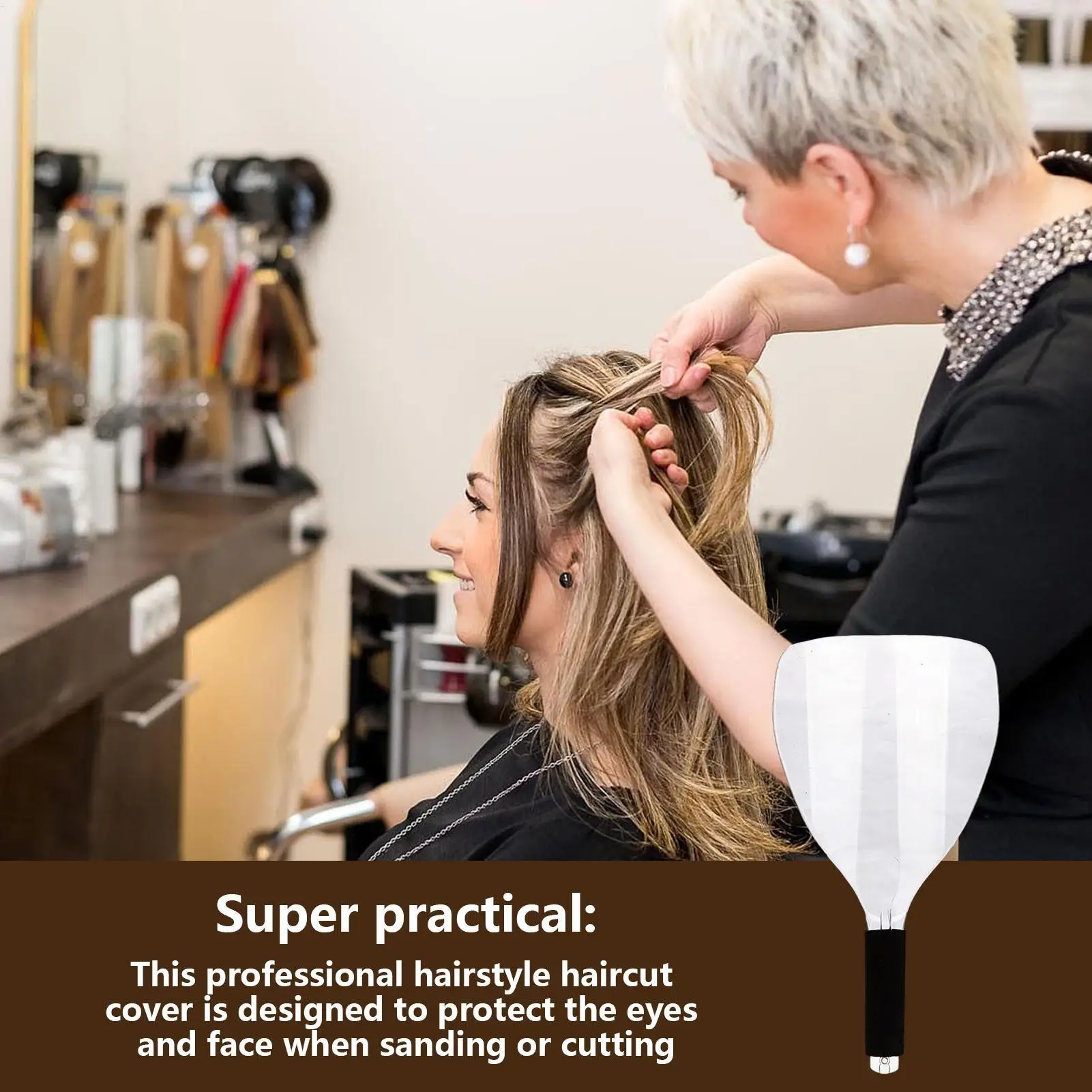 Bang Baffle Face Visor Hairdressing Bangs Baffle Hair Tool Face Visor Salon Face Cover Transparent Goggles Hairspray Eye Protect