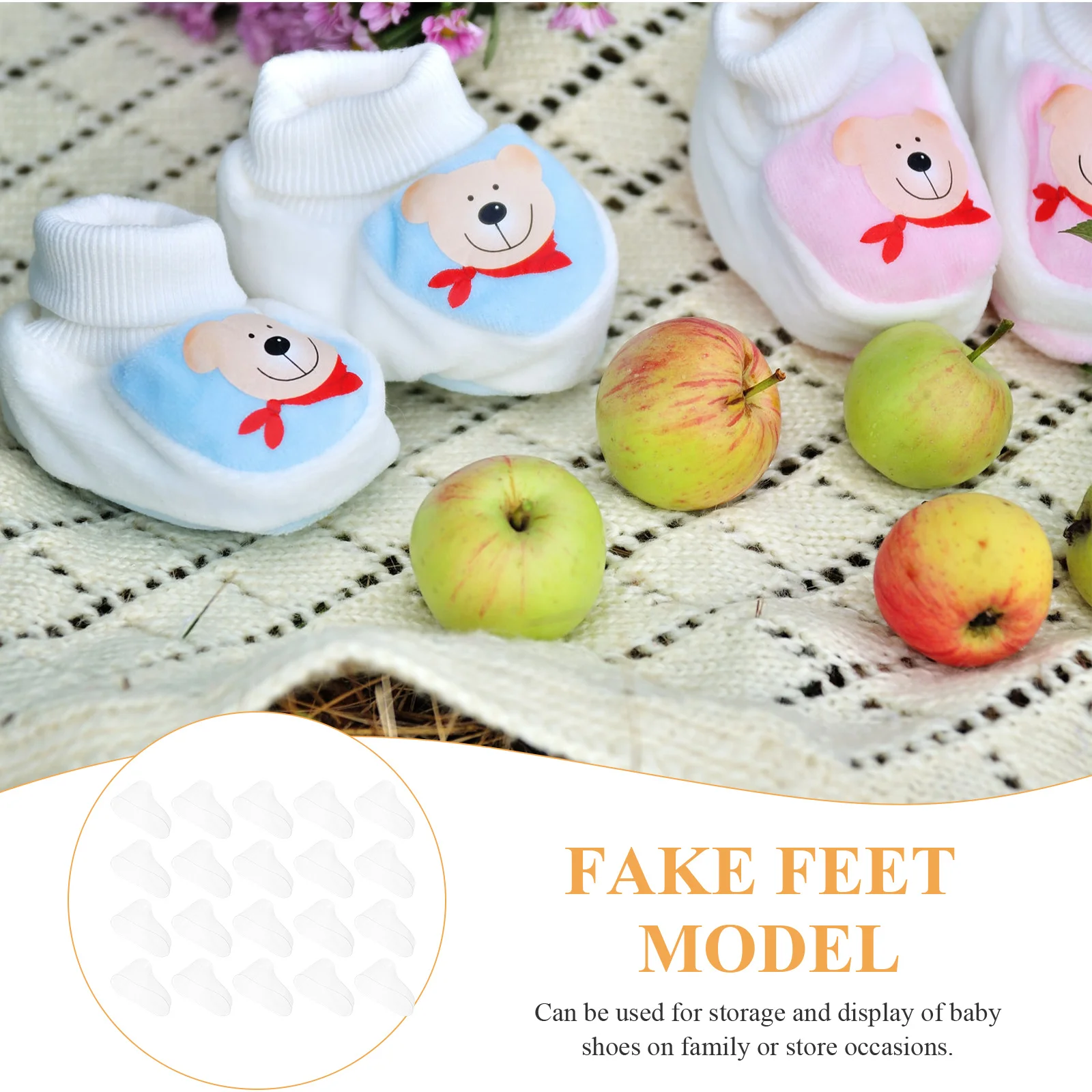 

40Pcs Shoe Stretcher Supports Transparent Baby Foot Mannequin Socks Display Stand Kids Shoes Display Stands Feet Models