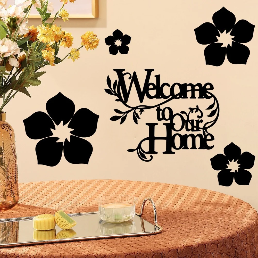 Welcome Home PVC Wall Sticker Designed for Residential Indoor Use with Focus on Clean Aesthetic and Functional Display