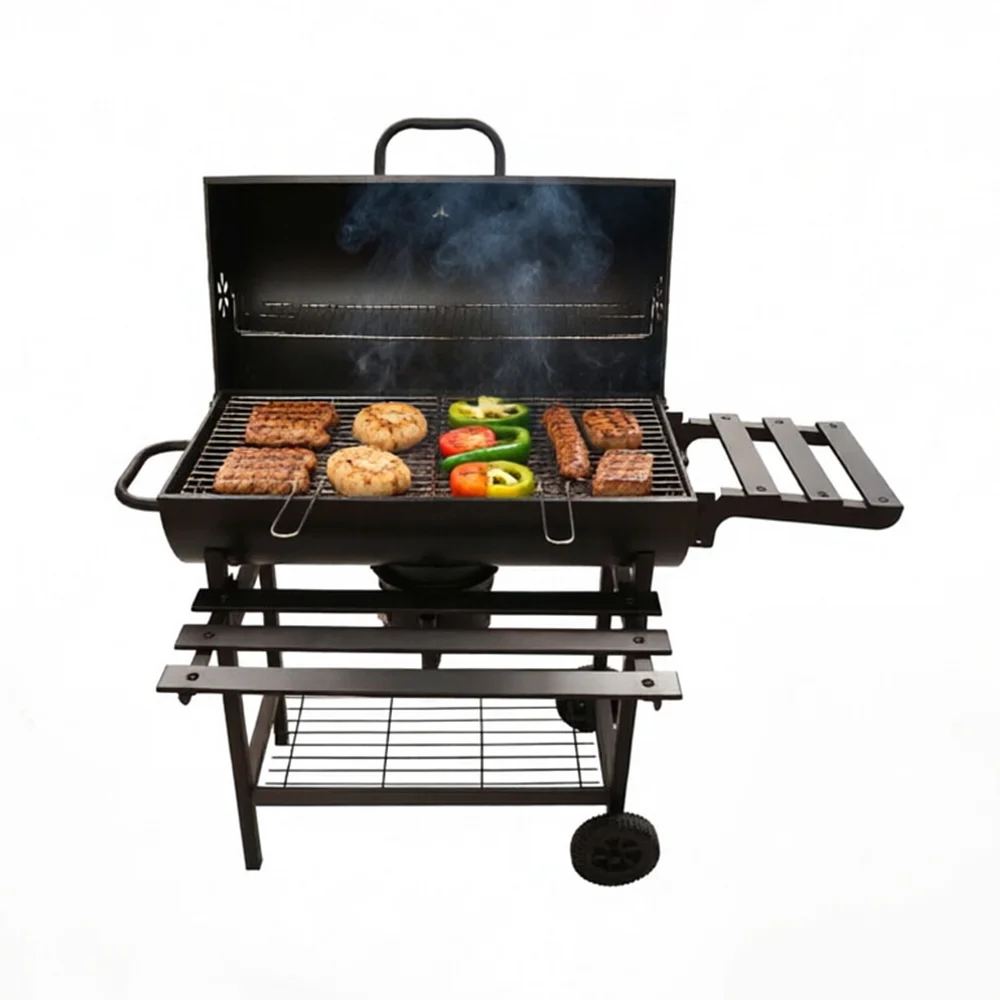 Hot Sale Movable 370 Sq. In. Cooking Area Smoker Grill Charcoal BBQ Grill for Outdoor Picnic Camping Grilling