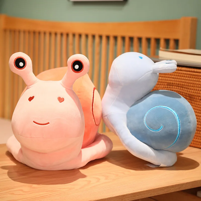 2024 New Baby Pillow Small Snail Doll Simulation Cartoon Snail Plush Children's Soothing Pillow Cognitive Enlightenment