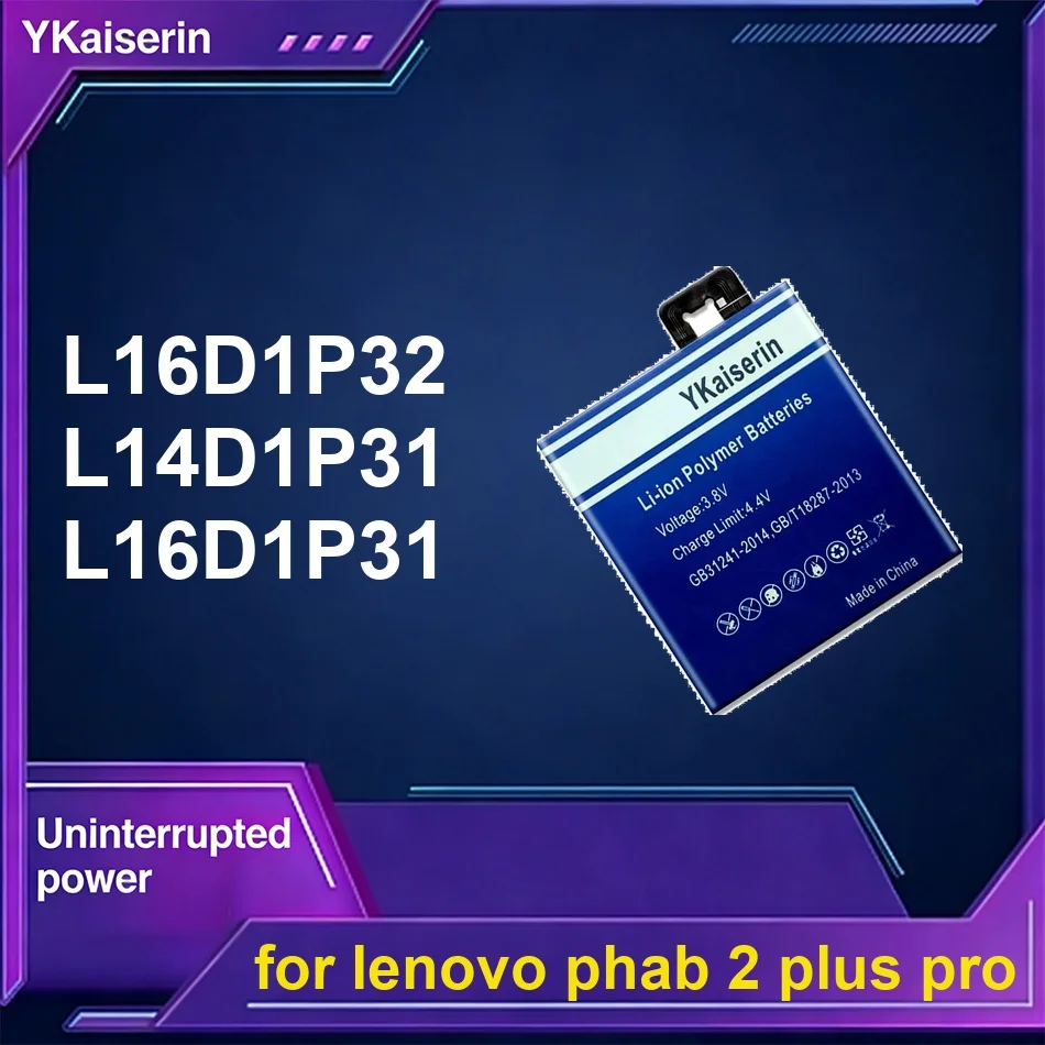 

Tablet Battery Stable L16D1P31 L16D1P32 L14D1P31 5150-7000mAh For Lenovo Phab 2 Plus Pro