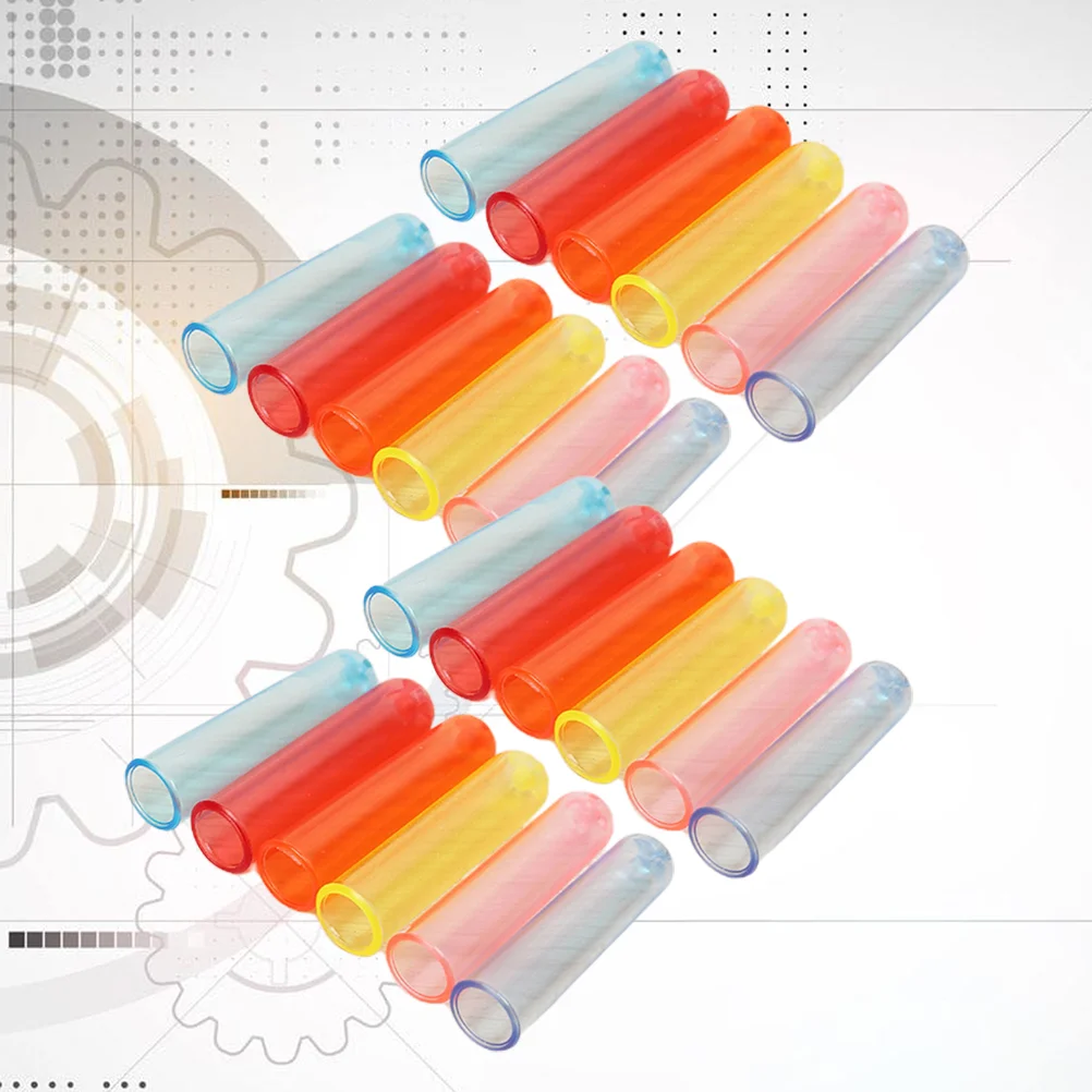 

Color Pencils 50Pcs Pencil Caps Clear Pencil Tops Pencil Tip Protector Cover Pencil Toppers Lid Stationery Supplies