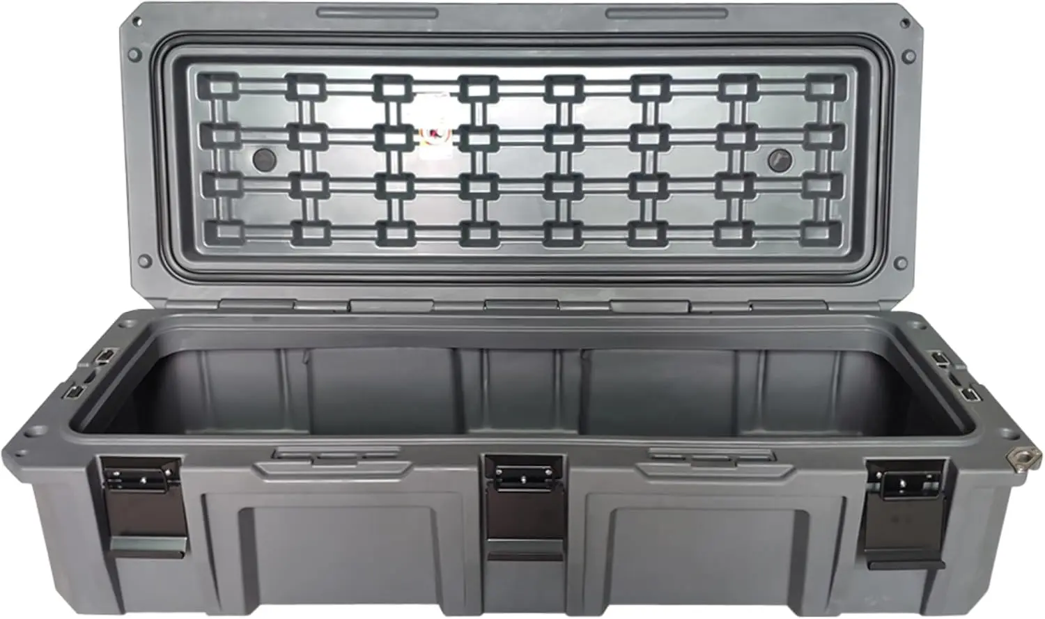 أنظمة المركبات الزائدة D.B.S. صندوق تخزين جاف سعة 117 كيو تي مع فتاحة تصريف وزجاجات |   رمادي غامق |   ختم مقاوم للماء