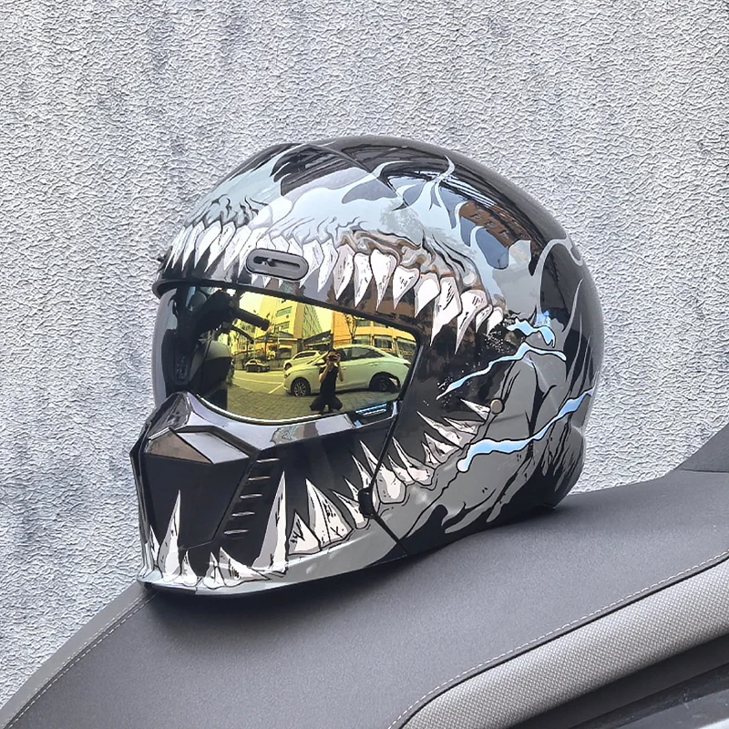 

ORZ Новый Скорпион Ретро Мотоцикл Cascos Мото Локомотив Личность Многоцелевой Комбинированный Шлем Половина M L XL XXL XXXL