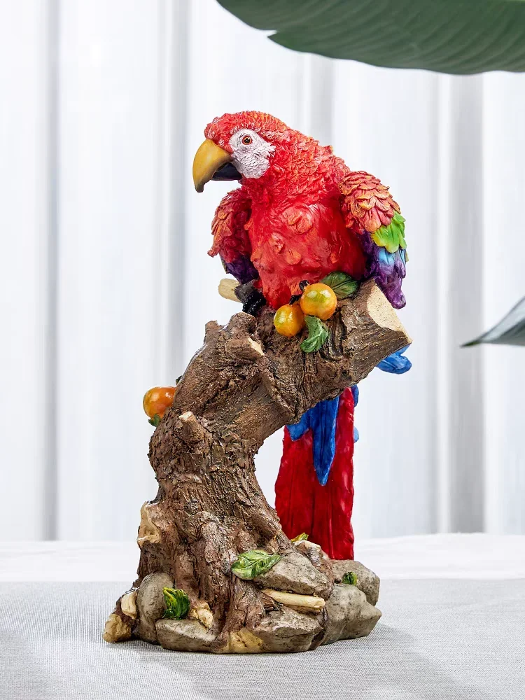 Simulation colorful parrot ornament creative Macaws desktop model home decoration handicrafts