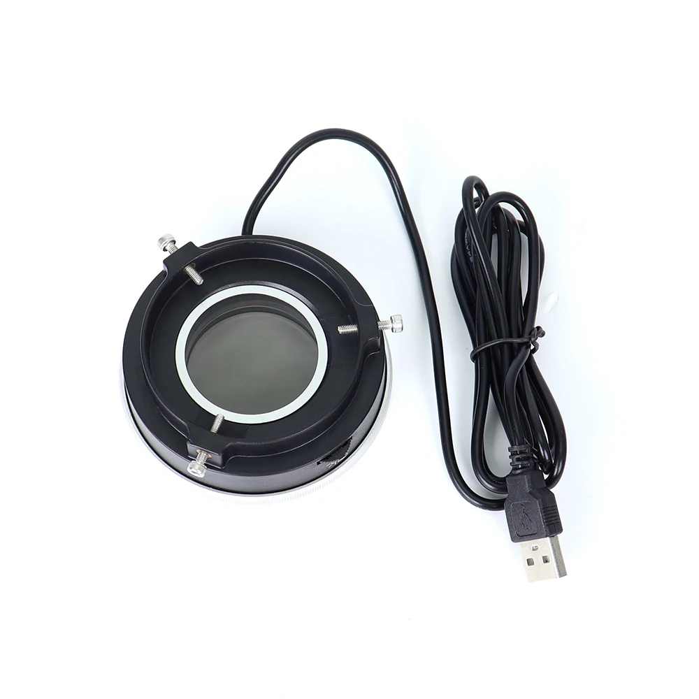 SANQTID Polarized Digital Video Microscope Illuminator with LED 96 Lamp Beads Aluminum Alloy Camera Light Source Black 100-240V