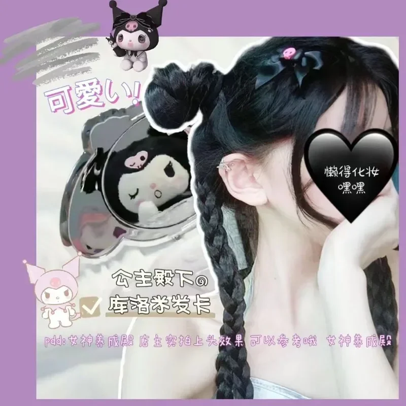 1-3 Pcs New Cute Solid Ribbon Pink Skull Bowknot Hair Clips JK Cos Lolita Kawaii Girls Hairpins Gothic Headwear Hair Accessories