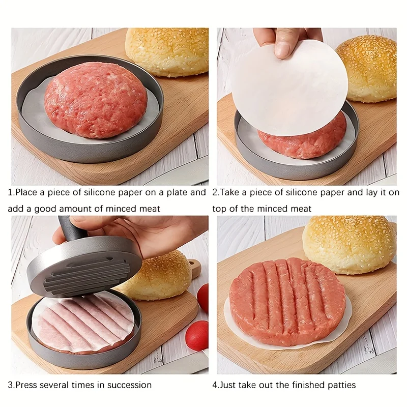 1PC Burger Press Non-Stick Hamburger Press Patty Maker Mold | Meat Beef Cheese Veggie Burger Maker For Grill Griddle BBQ Barbecu