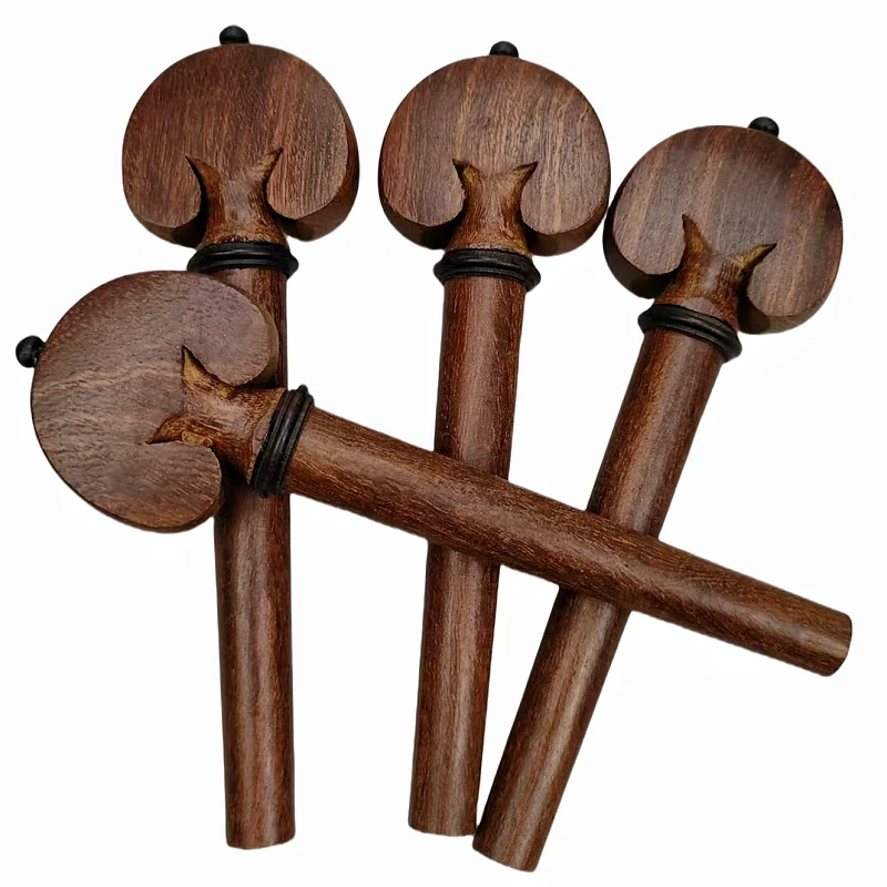 4/4 professional Carved Cello Pegs Winder String Tuning Pin Ebony Rosewood 4pcs High Quality Cello Accessories