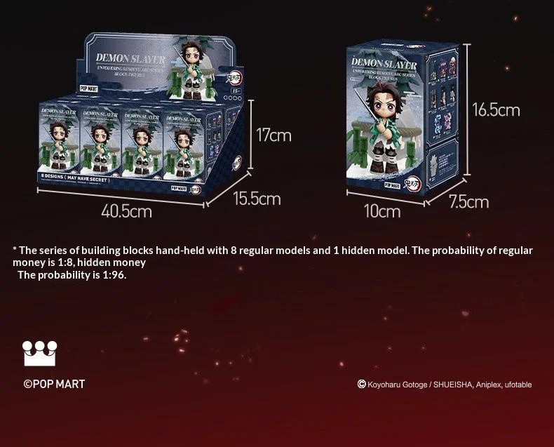 Original POPMART Demon Slayer Kimetsu no Yaiba Mugen Train Arc Bausteine Blindbox Anime Deko Figuren Sammelspielzeug – Detail 17