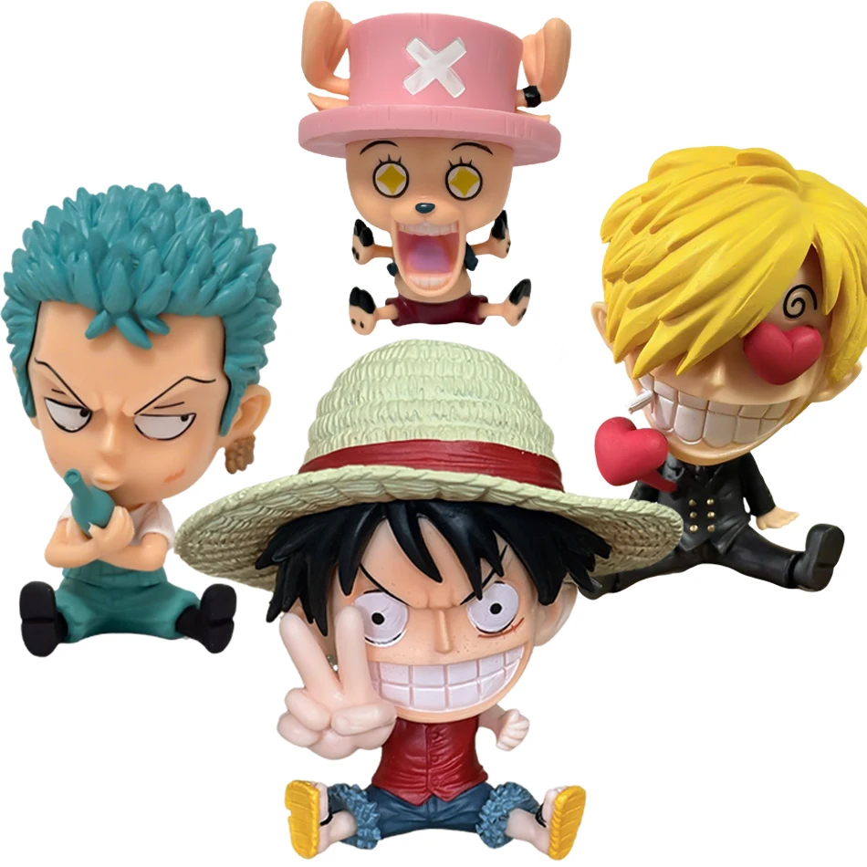 One Piece Q-Version Anime Figuren-Set 11-teilig Luffy Zoro Sanji Chopper Ace Sabo PVC Actionfiguren Sammlerstücke Modell-Spielzeug Geschenke Bestseller – Detail 2