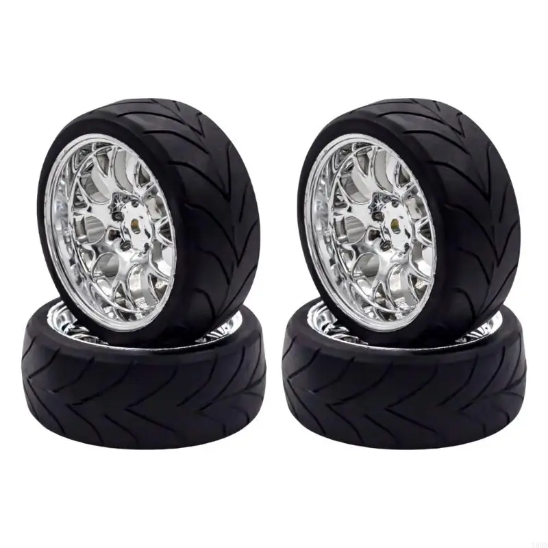 

Y88D Heavy Duty Remote Control Tires with 12mm Adapter For 1/10 Drift Car Tires Upgrade Kits for Stablity Durability