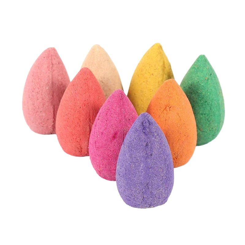 100Pcs Reflux Incense Cones Aromatherapy Lavender Rose Jasmine