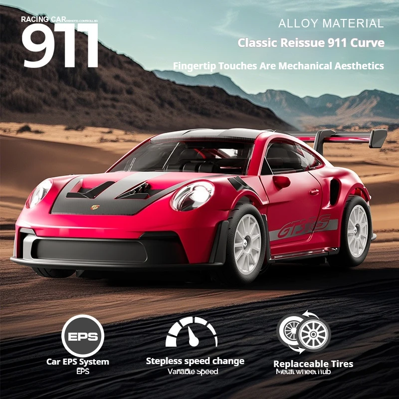 

1:43 Scale Four-Wheel Drive RC Drift Car Alloy Full Proportion Gyroscope Equipped Remote Control Toy Collectible Model Vehicle
