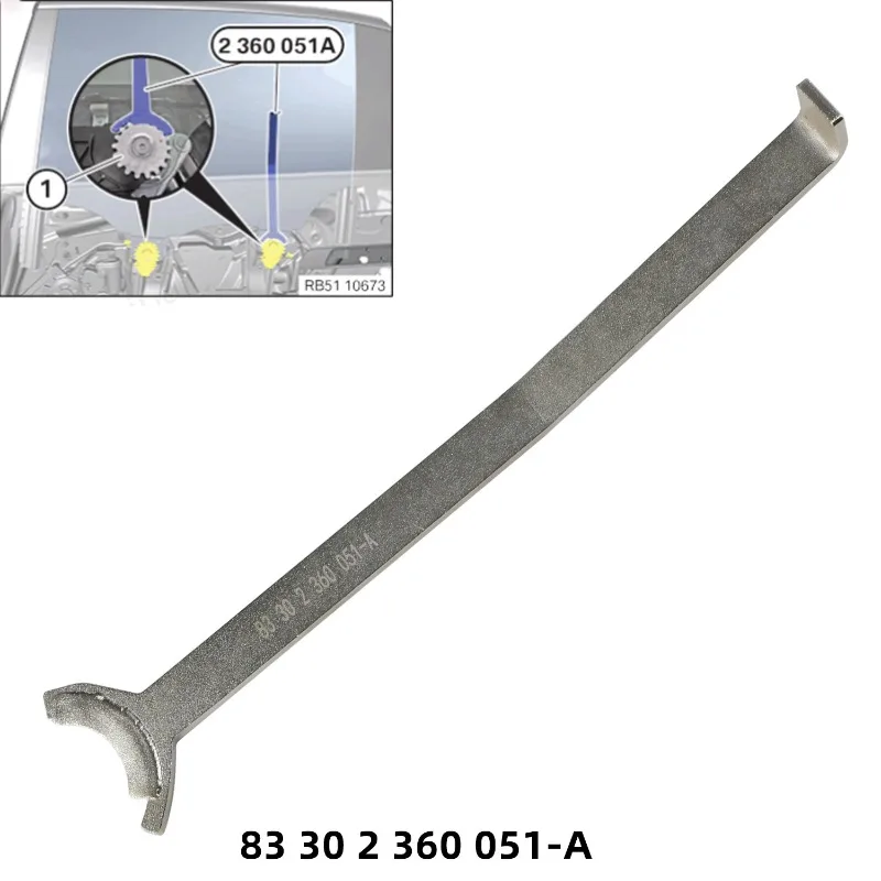 A/B Two-piece Set, Window Glass Nut Wrench Installation Tool, For BMW & Rolls-Royce Frameless Side Window Glass Assembly
