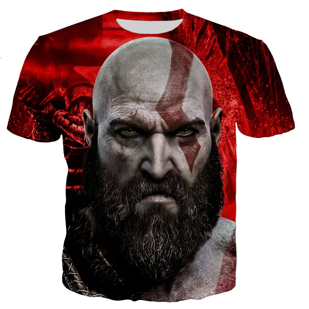 Oversized T shirt God Of War 3D Print T-shirts Men Fashion T-shirt Kids Hip Hop Tee Top Men's T-shirt Game Short Sleeve Boys Tee