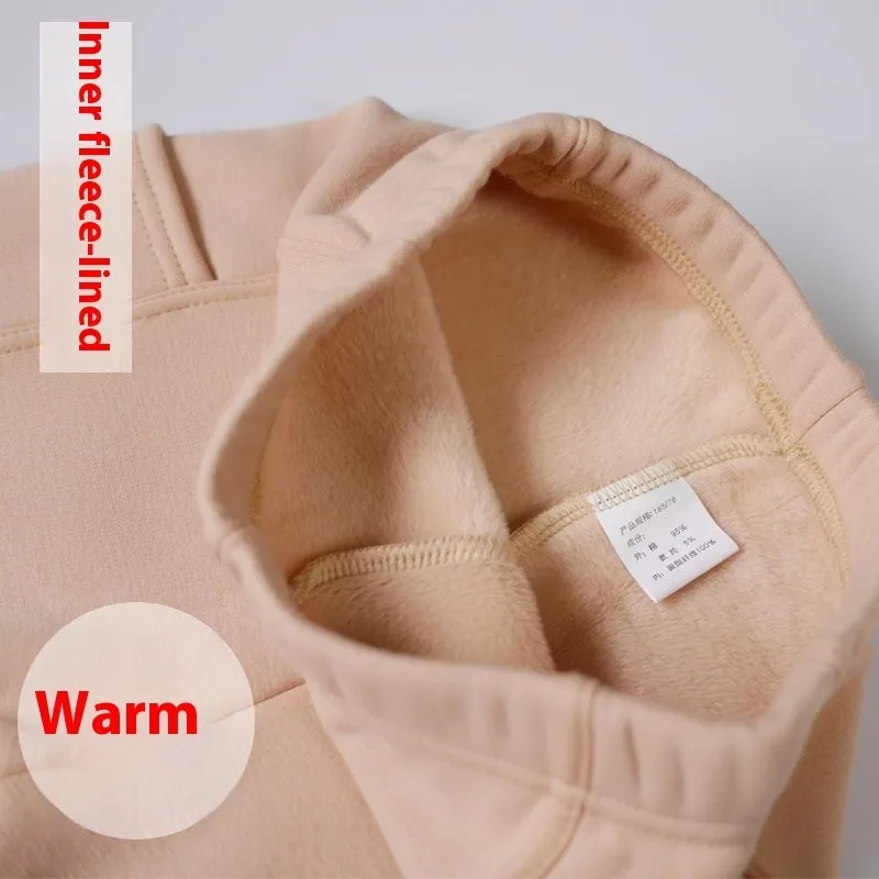 ‌ Short thermique doublé polaire pour femme, pantalon de sécurité antidérapant, sous-vêtements en coton, taille haute, superposition chaude, grande taille, confort d'hiver