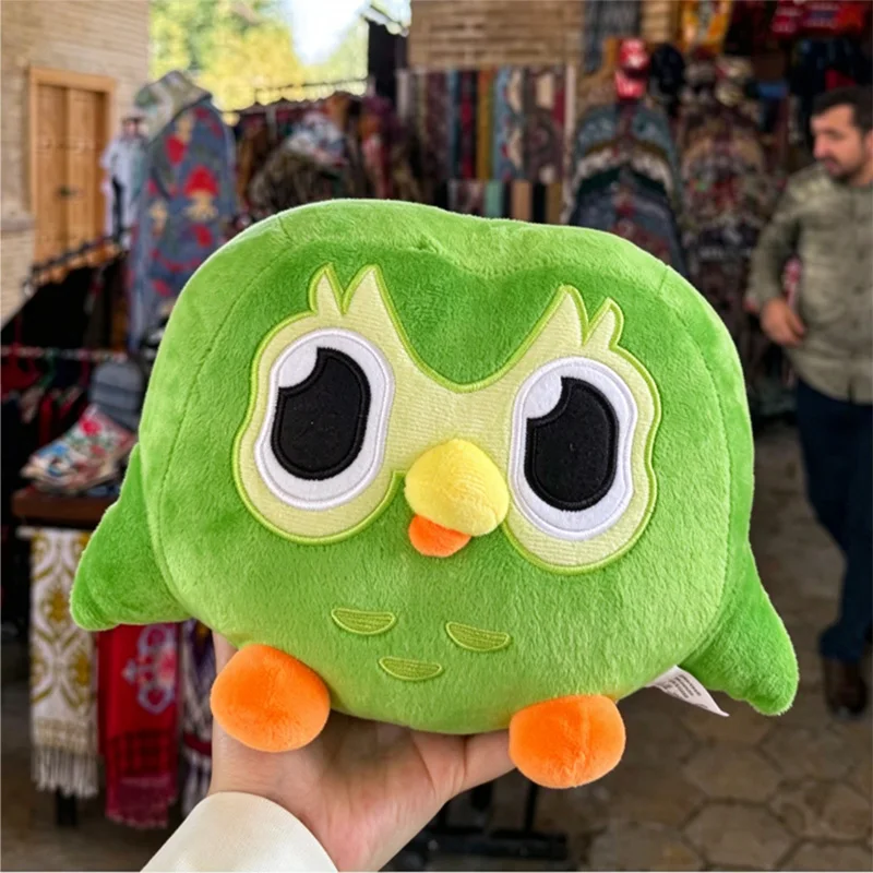 Kawaii Duolingo Owl Plush Toy Lovely Cartoon Green Owl Plush Doll Accompany Learning Rewards Doll Birthday Gift