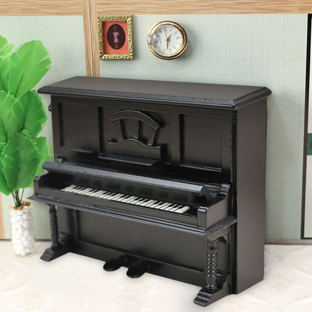 Simulated Piano Toy Mini Musical Instruments House Decor 1/12 Miniature Prop Household