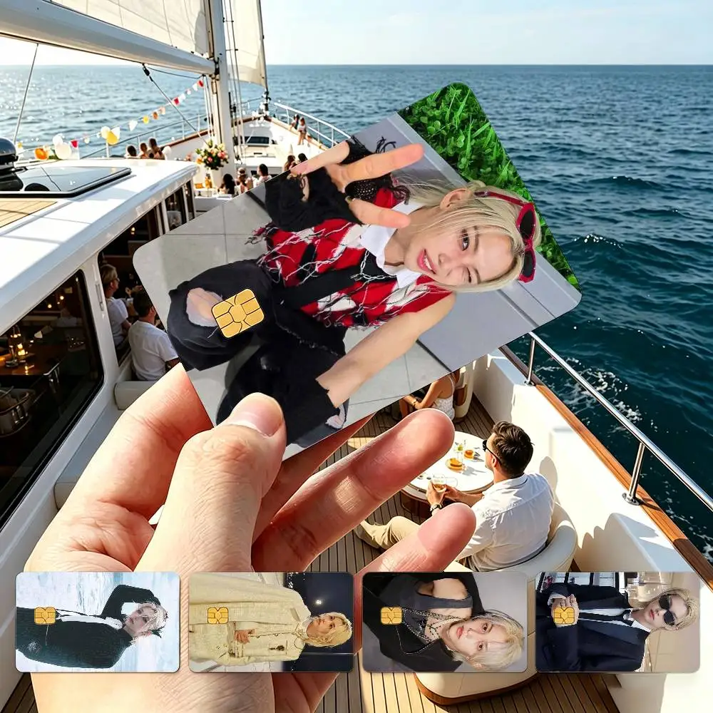 F-Felix Lee S-SKZ Credit Card HD Stickers Game Card Decal Small Chip Waterproof Sticker Gift