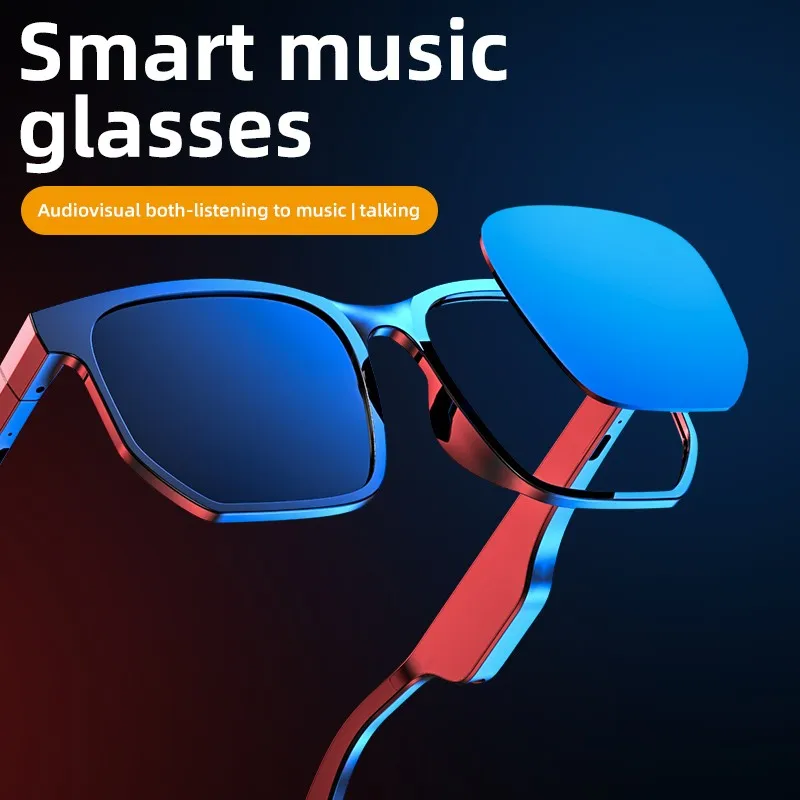 New Anti Blue Light Intelligent Air Conduction Bluetooth Glasses Headphones Audio Wireless Sports Waterproof Running Hot 2026