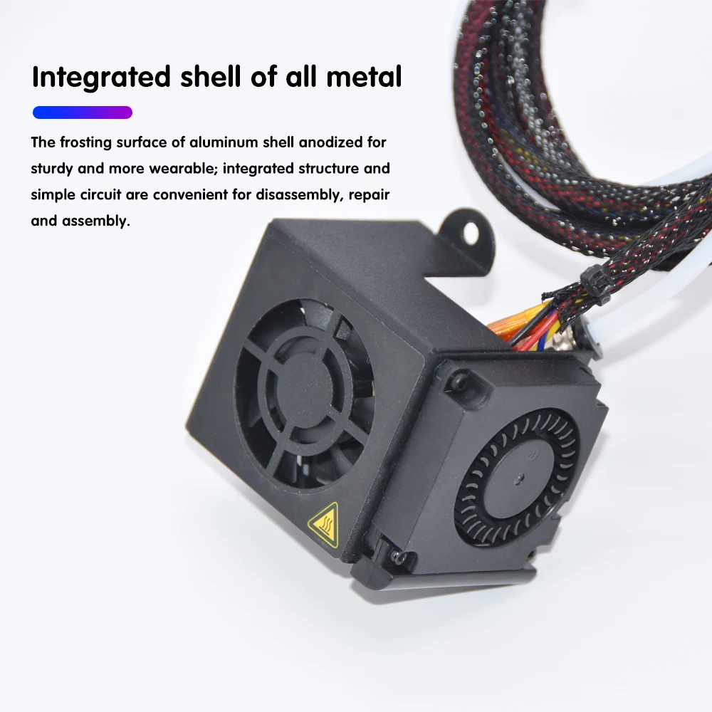 Komplett montierbares MK8-Extruder-Hotend-Düsenset mit 4010 12 V Turbogebläse für 3D-Drucker der Ender-3/5/Pro CR-10-Serie