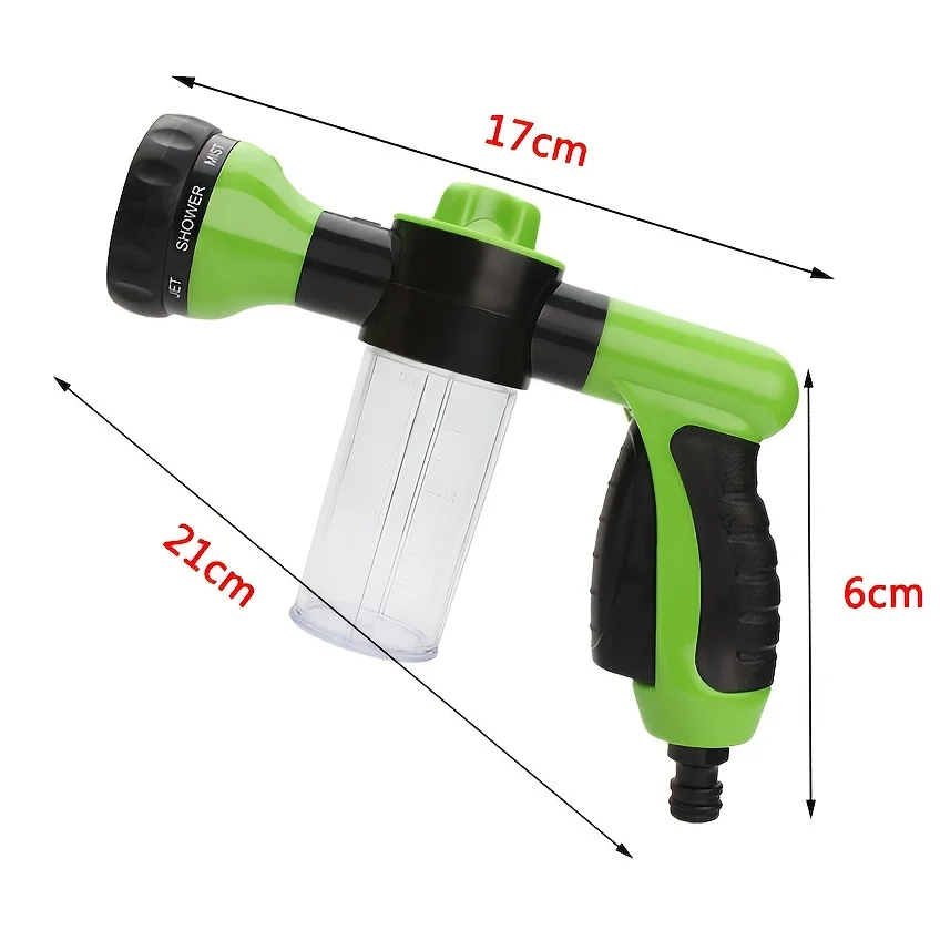 New High Pressure Foam Water Gun Garden Watering Hose Nozzle Sprinkler Soap Dispenser Pet Shower Spray Gun Car Wash Tool