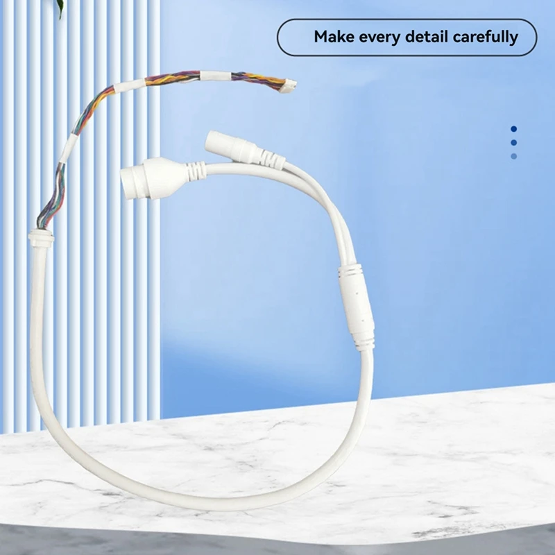 Ethernet LAN Cable 10 Pin 10 Core PoE RJ45 Network Cable for IP Camera, High-Speed Data Transfer-BCBW