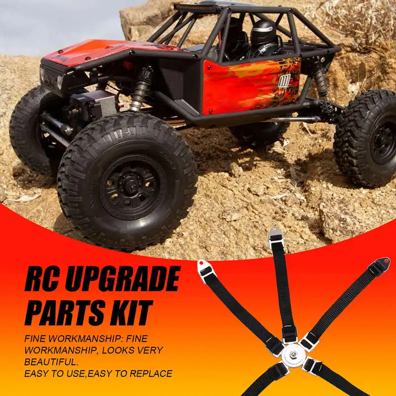 RC سيارة محاكاة مقعد حزام الأمان حزام ل 1/10 محوري SCX10 90046 الشبح 90048 TRX4 D90 D110 أجزاء الديكور