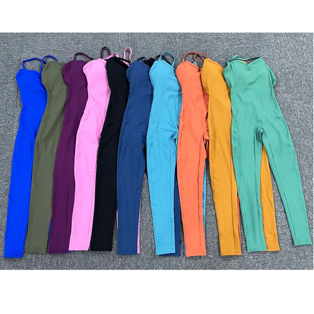 Mono deportivo de Lycra con espalda descubierta para mujer, mono de una pieza, pantalones cortos, traje deportivo, ropa de entrenamiento para