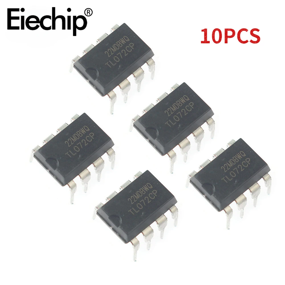 10PCS TL072 DIP8 Amplifier Set Low Noise FET Input Operational Amplifiers DIP-8 Integrated Circuit Electronic Component