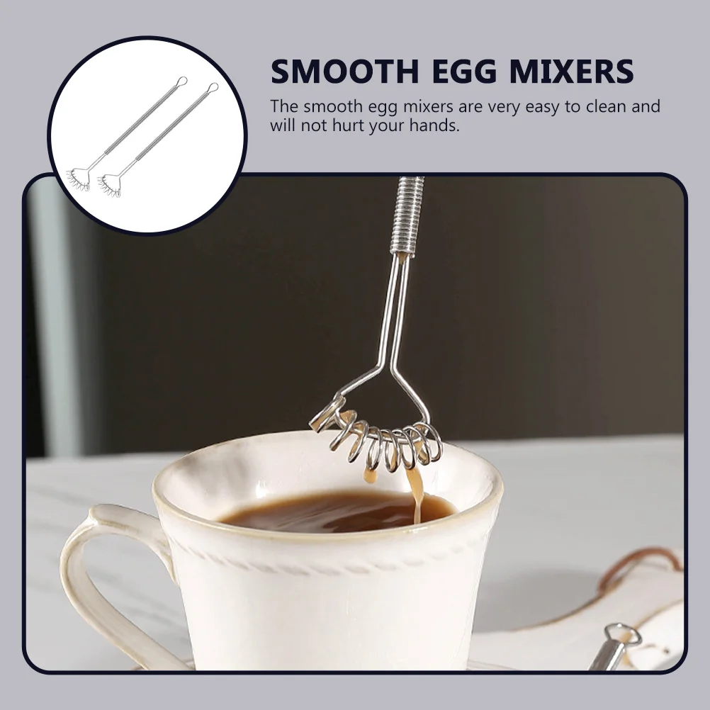 

2Pcs Creative Spring Whisks Manual Egg Mixers Practical Kitchen Mixing Sticks Cream Beaters Multipurpose Lightweight Household