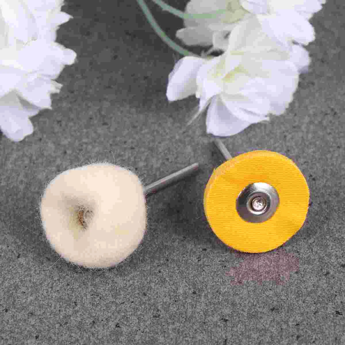 40pcs Wool Polishing Heads Handle Wool Polishing Heads Roller Tools for Jade Beads Metal (Assorted Color)