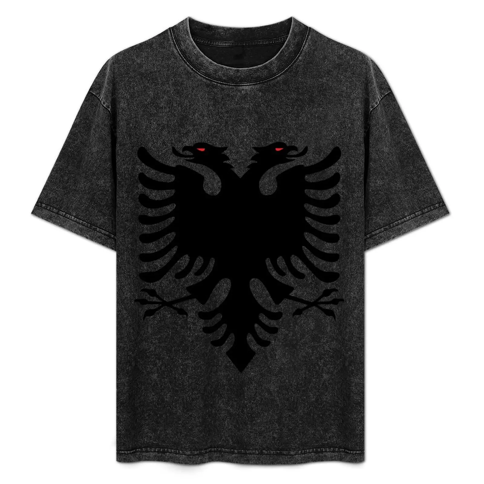 

Albanian Emblem T-Shirt Abstract Pattern Print Top