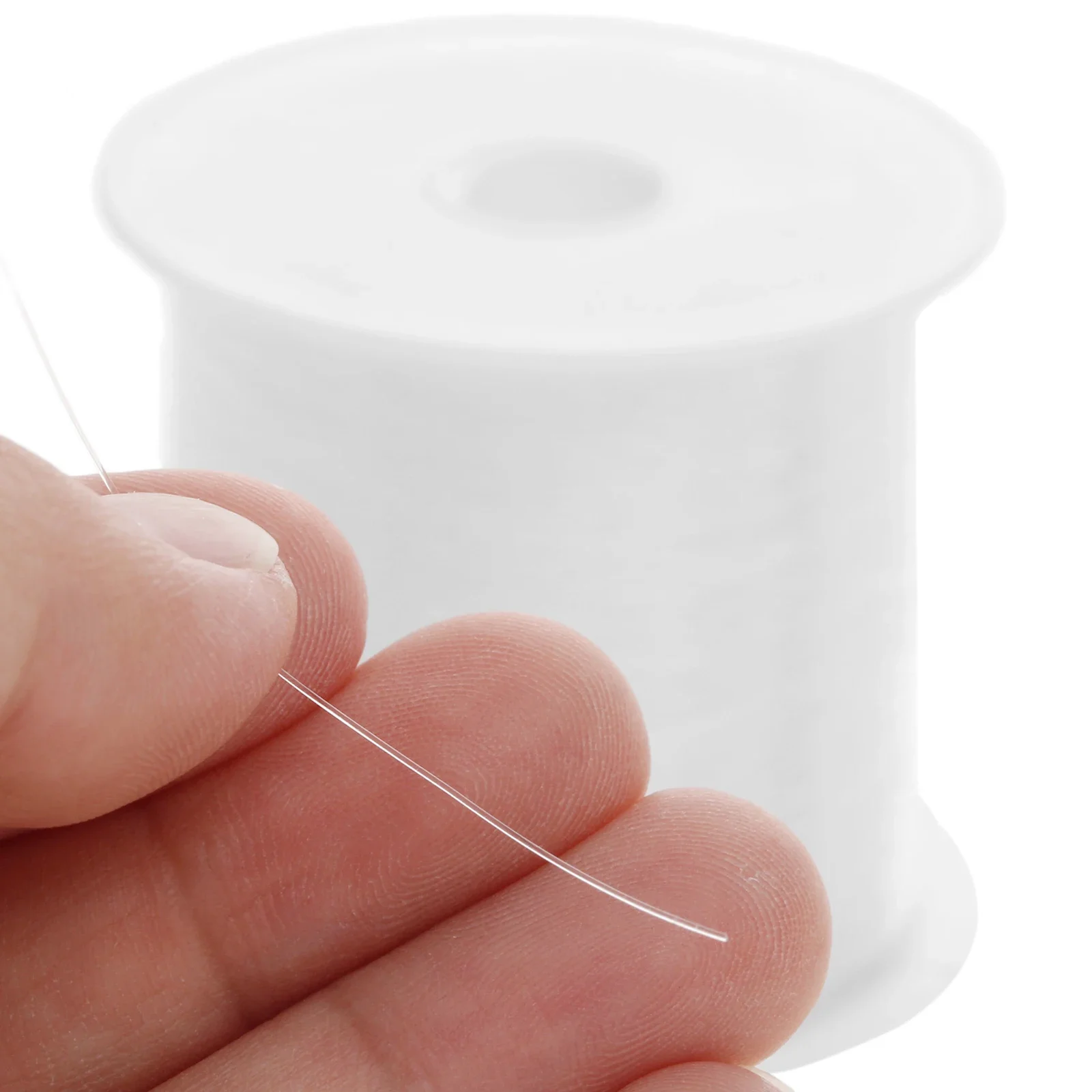 1 rollo de alambre de línea de pescado, 0,2mm, 0,25mm, hilo de nailon fuerte, transparente, no elástico, para abalorios, joyería DIY