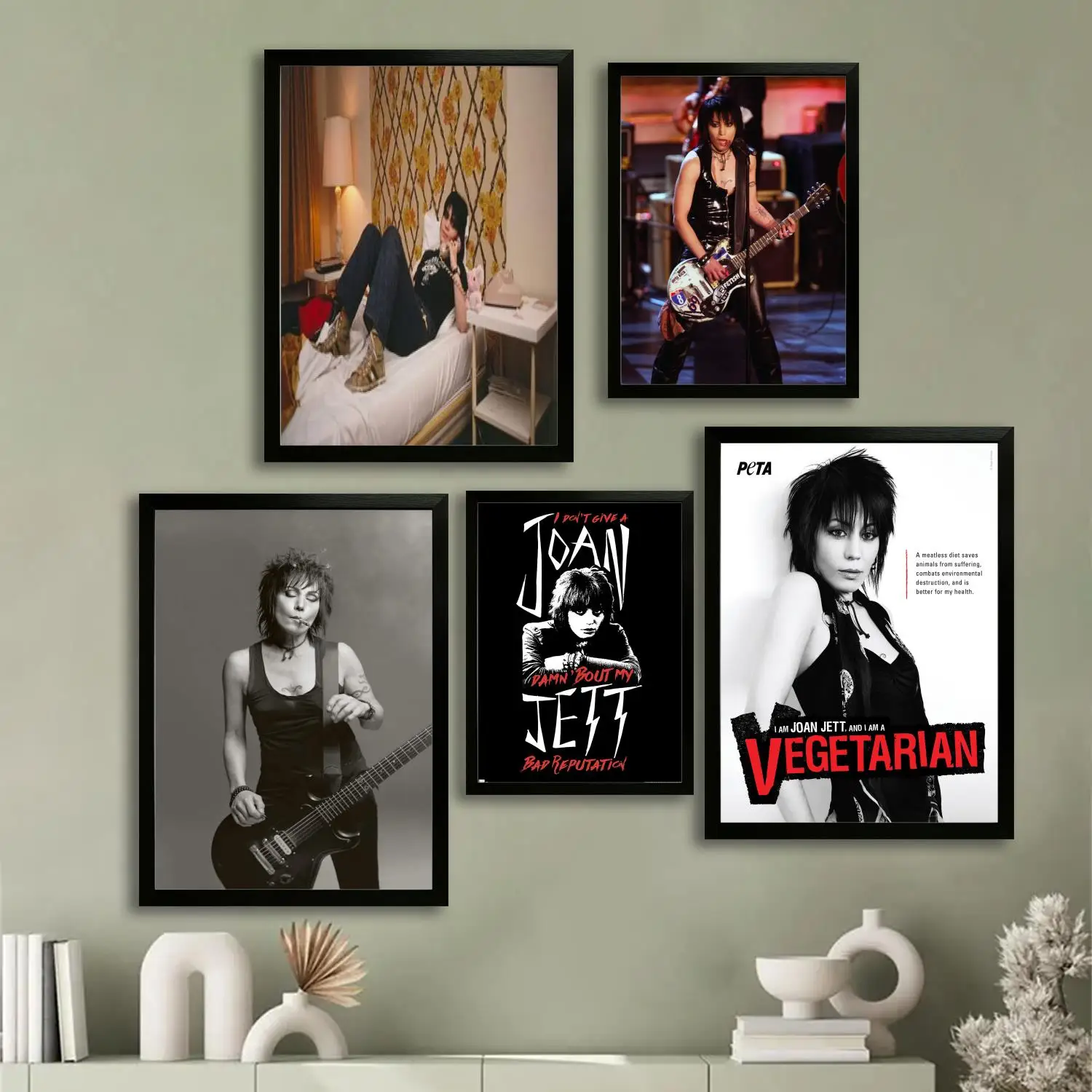Póster artístico en lienzo de Joan Jett Band y arte de pared, impresión de imágenes, decoración moderna para dormitorio familiar, pintura decorativa
