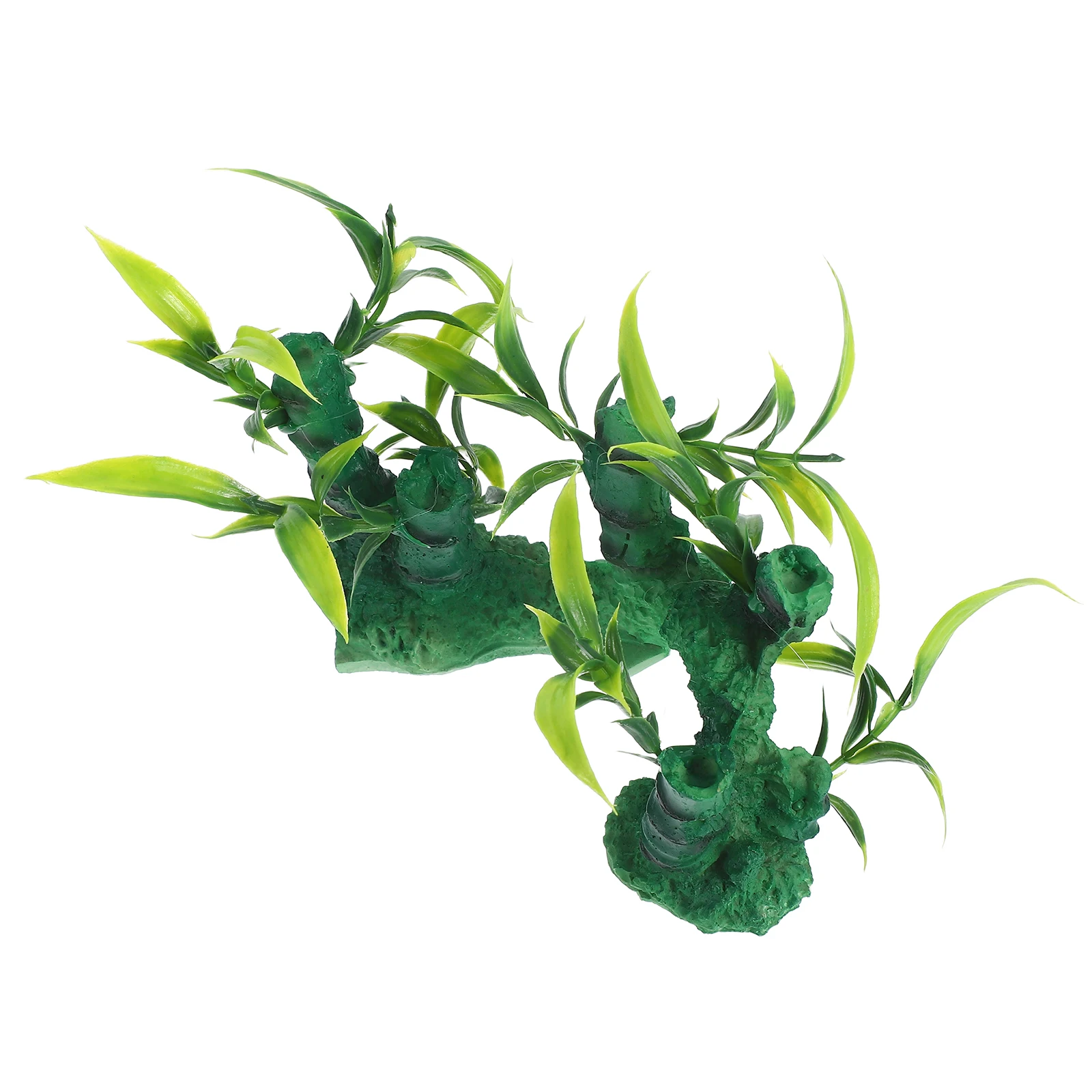 

Artificial Fake Plant Decor Faux Statue Decoration Fish Tank Ornament Resin Desktop Aquarium Realistic Betta Plant Home Office