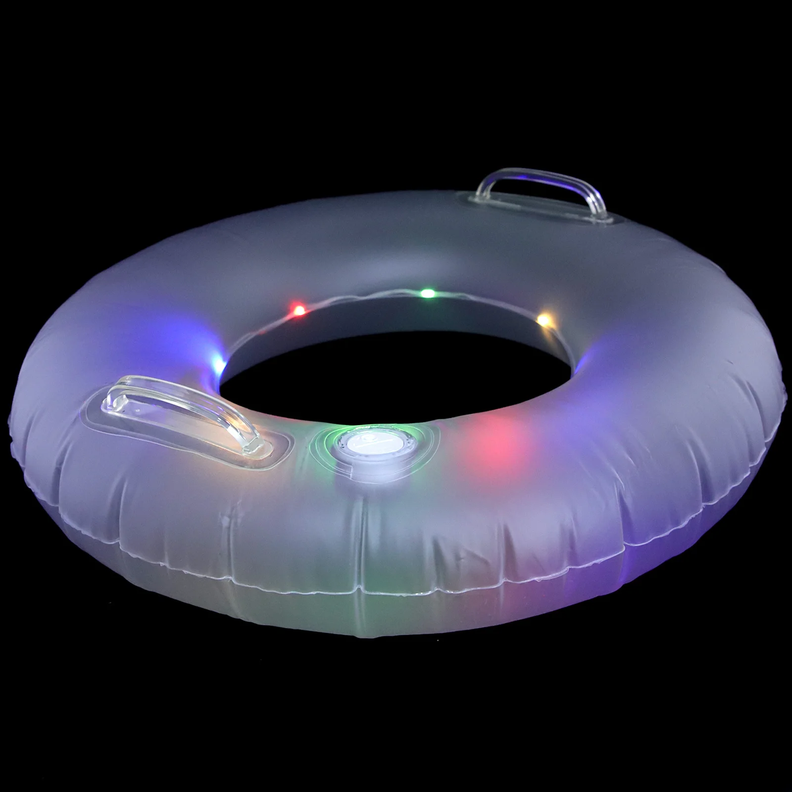 مضيئة عوامة للسباحة نفخ بولي كلوريد الفينيل العائمة بركة الدائري للبالغين الصيف حفلة الشاطئ مع مصباح ليد توهج المعونة تعويم خواتم