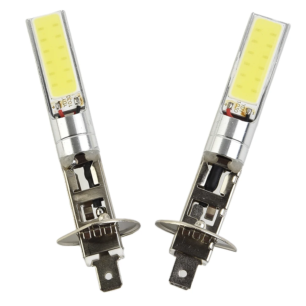 Brand New Fog Lamp Bulbs 2pcs White 100000hrs Lifetime 20W 6000K Aluminum Alloy DC 12V H1 LED Kit High/Low Beam