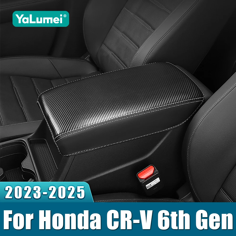 Für Honda CR-V 6th Gen 2023 2024 2025 CRV Hybrid PU Leder Auto Armlehne Konsole Pad Abdeckung Kissen Unterstützung box Top Matte Liner Fall