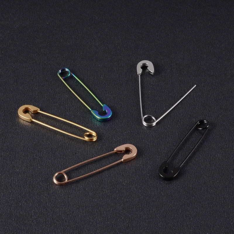 1Pair Punk Interesting Surgical Stainless Steel Paperclip Safety Pin Earrings For Men and Women Gothic Piercing Ear Jewelry